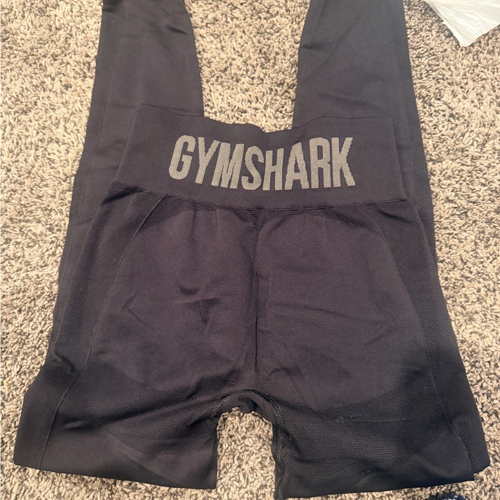 Gymshark Black Seamless Sculpting Leggings with Logo Waistband